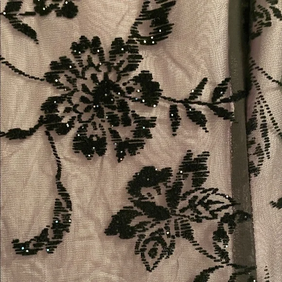 Vintage Morgan & Co. Black Glitter flowers with Lavender Linen and black Tulle - Picture 7 of 10